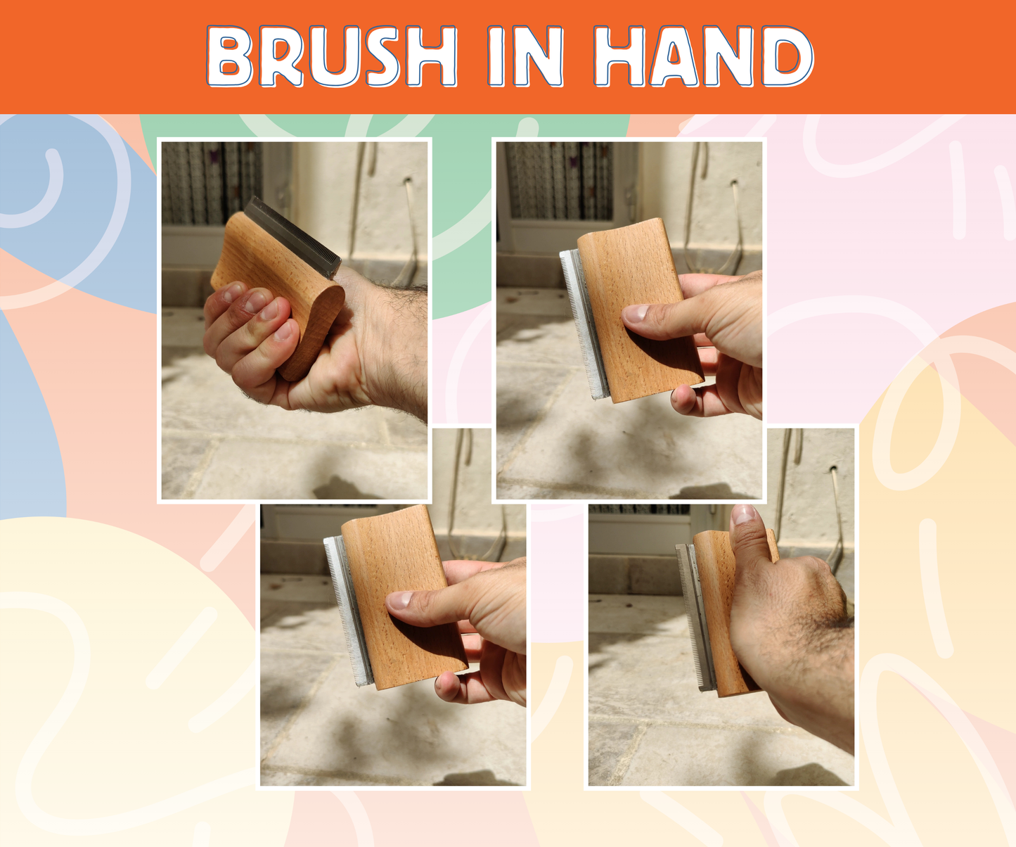 Jocomb Premium Wooden Deshedding & Dematting Brush